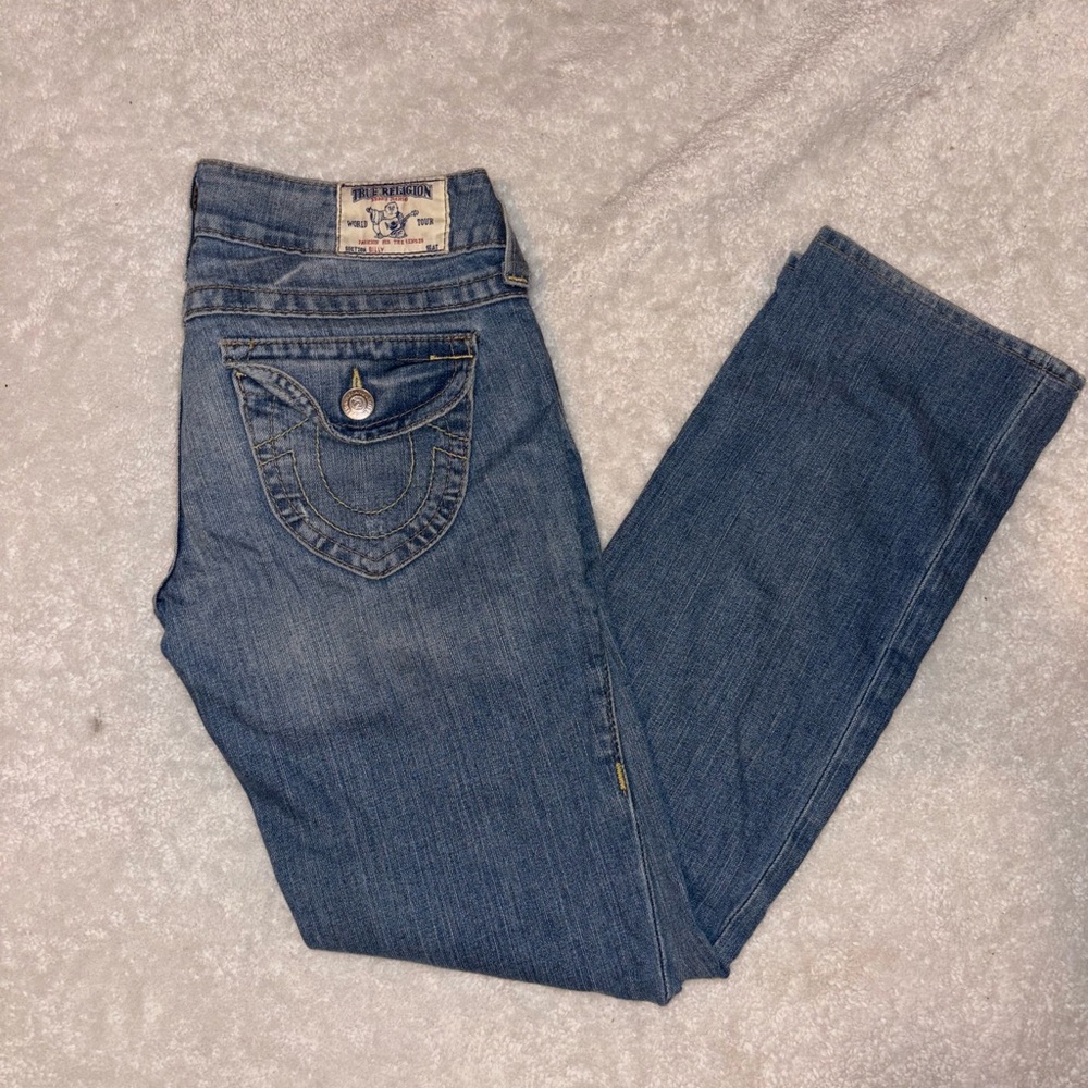 True Religion Blue Straight Leg Jeans